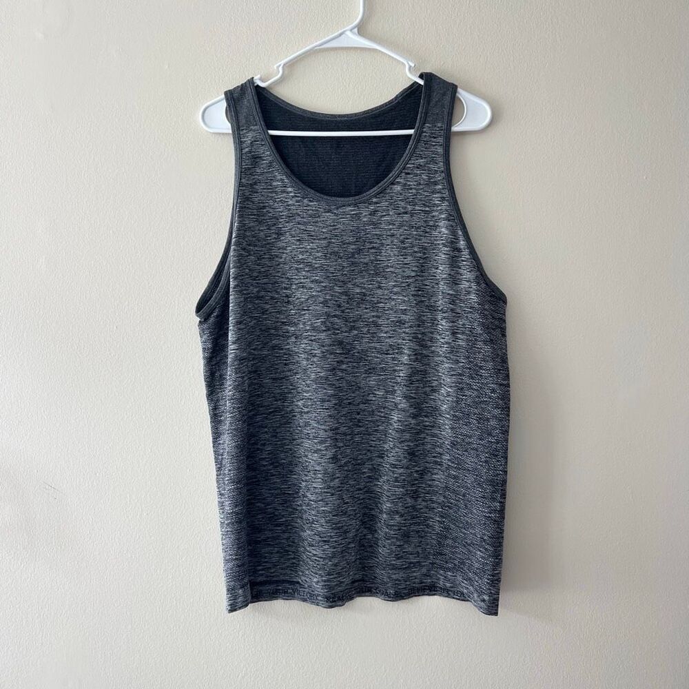 Lululemon Athletica Mens Metal Vent Tech Surge Space-Dye Tank Top Gray Large